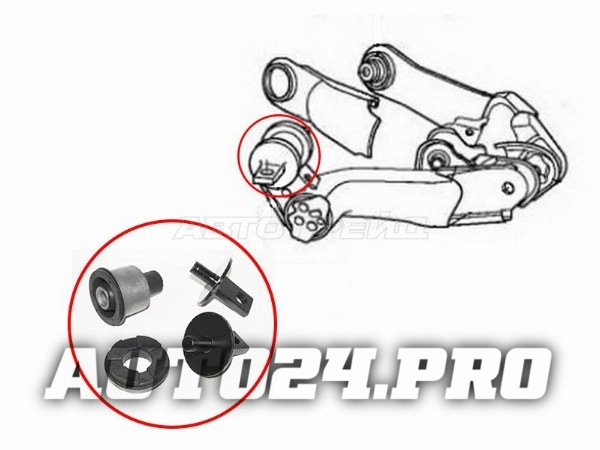 Сайлентблок заднего нижнего рычага (комплект) HONDA CR-V 07- / EDIX 04-09 / CIVIC FB 12-15 / FR-V 04