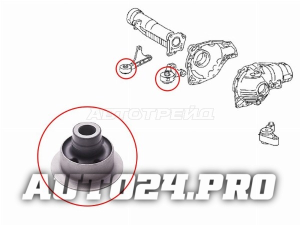 Сайлентблок правой опоры дифференциала  TOYOTA LAND CRUISER 200/LEXUS LX570/460 07-