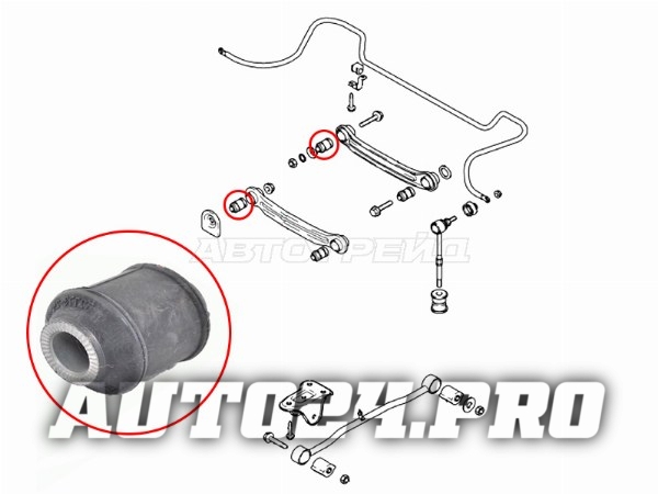 Сайлентблок заднего поперечного рычага (ТАГАЗ) HYUNDAI ACCENT 99-12