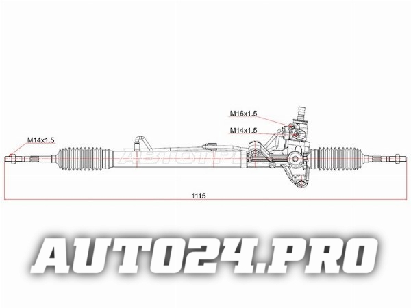 Рейка рулевая HONDA CR-V RD1 95- RHD