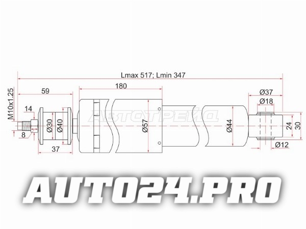 Амортизатор передний KIA BONGO III/HYUNDAI PORTER 4WD 04- LH=RH