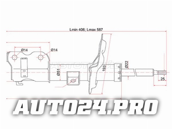 Стойка передняя NISSAN TEANA 03-08 LH