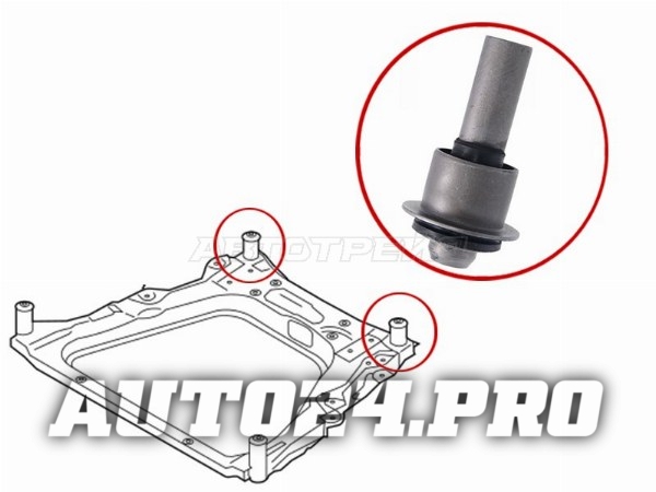 Сайлентблок переднего подрамника задний NISSAN QASHQAI/QASHQAI+2 06-14/X-TRAIL 07-/JUKE 10-
