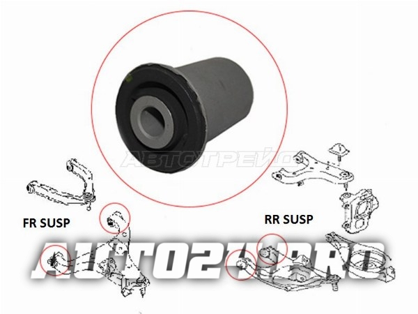 Сайлентблок FR нижнего рычага INFINITI QX56/QX80 04-/RR нижнего рычага  QX56/QX80 04-
