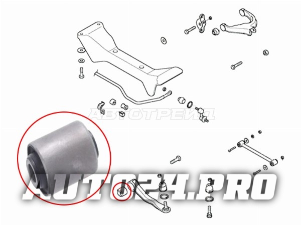 Сайлентблок заднего нижнего поперечного рычага HYUNDAI SONATA (EF) 01-13/KIA OPTIMA/MAGENTIS 01-05