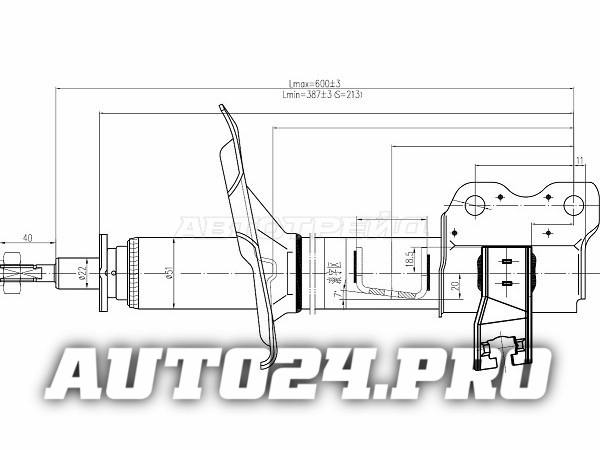 Стойка задняя NISSAN X-TRAIL 00-07 LH