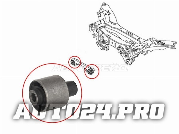 Сайлентблок подушки дифференциала NISSAN QASHQAI 06-/QASHQAI 2+ 13-/X-TRAIL 14-