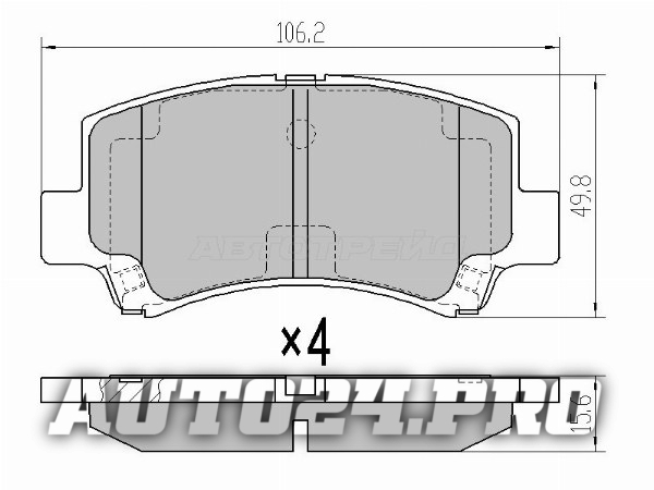 Колодки тормозные перед SUZUKI WAGON R 00-/CHERY A1 07-