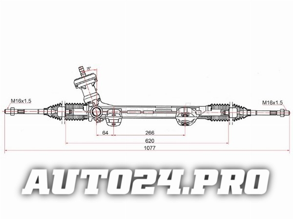 Рейка рулевая HYUNDAI ELANTRA 11- LHD