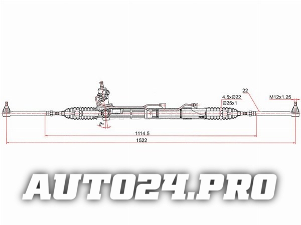 Рейка рулевая HYUNDAI SANTA FE 09- LHD