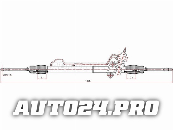 Рейка рулевая HYUNDAI STAREX H1 97- 2WD LHD