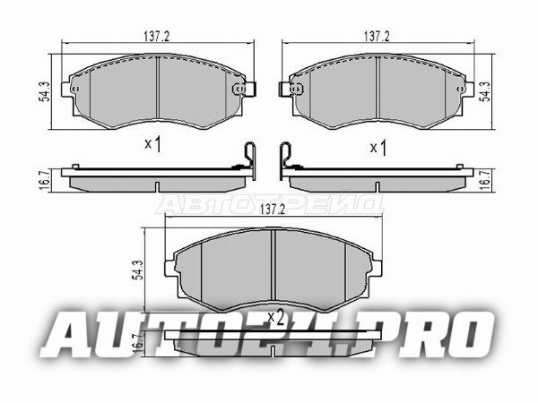 Колодки тормозные перед HYUNDAI SONATA 93-01/ELANTRA 00-06/SSANGYONG REXTON 01-/NISSAN MURANO Z50/Z5