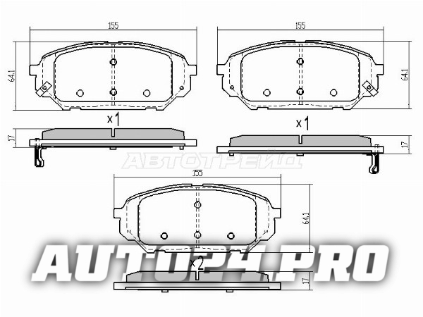 Колодки тормозные перед HYUNDAI IX55 08-
