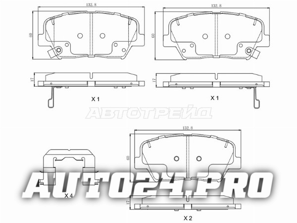Колодки тормозные перед HYUNDAI ELANTRA 15-