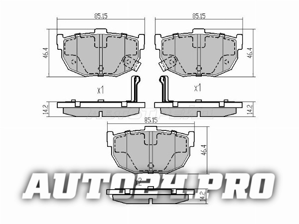 Колодки тормозные зад HYUNDAI ELANTRA 00-06/COUPE 01-09/TIBURON 06-09