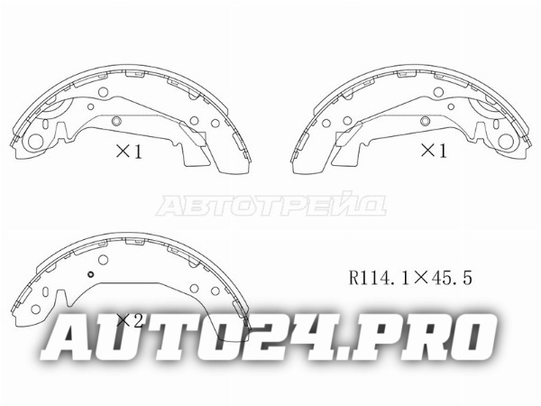 Колодки тормозные зад барабан HYUNDAI SONATA(Тагаз) 98-04/KIA MAGENTIS 00-05