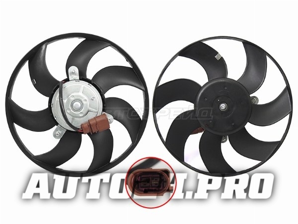 Диффузор радиатора AUDI A3/S3 03-/SKODA OCTAVIA 04-/VOLKSWAGEN GOLF 03-