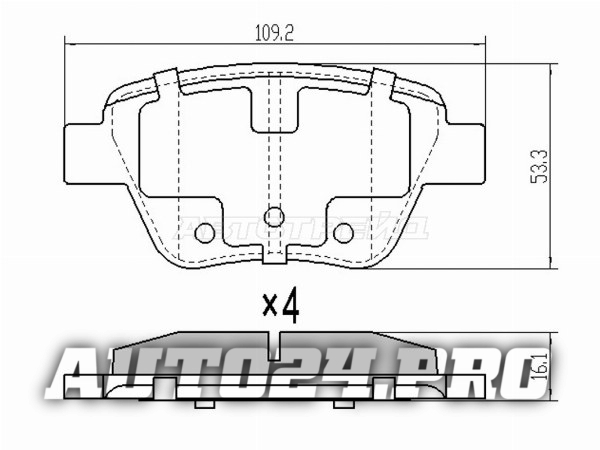 Колодки тормозные зад VW TOURAN 03-10/CADDY 17-