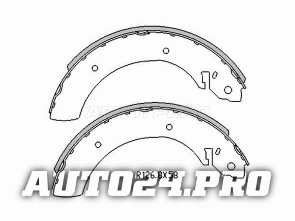 Колодки тормозные барабан SSANGYONG ISTANA 95-/KYRON 06-/ACTYON SPORT 07-/REXTON 01-