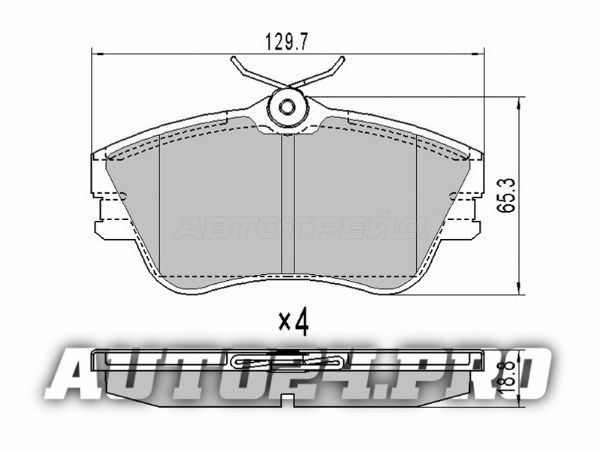 Колодки тормозные перед WV TRANSPORTER T4/MULTIVAN 90-03 (R15)