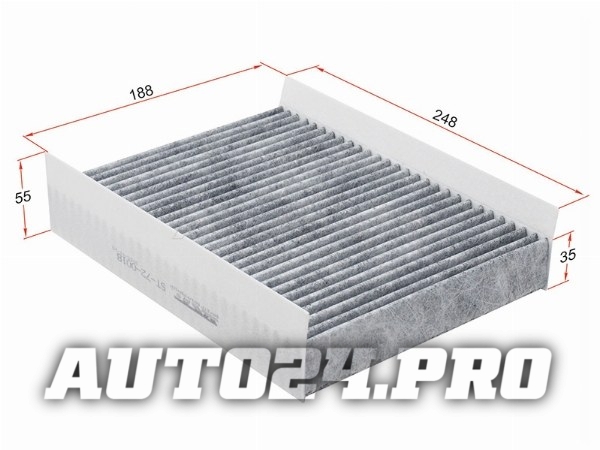 Фильтр салонный CHERY Tiggo 4 /Tiggo 5 2.0 2014-2019 /Tiggo 7 Pro/ 8 Pro5  1,5/2,0 20- угольный