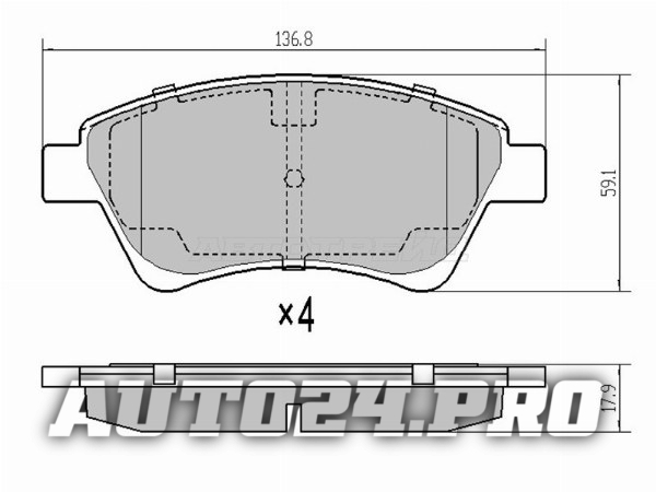 Колодки тормозные перед RENAULT MEGAN 03-09/SCENIC 03-06