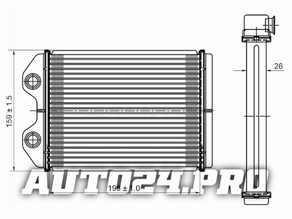 Радиатор отопителя салона TOYOTA MARKII 96-00/CHASER 96-01/CRESTA 96-01