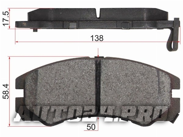 Колодки тормозные перед ISUZU TROOPER 89-/OPEL FRONTERA 92-04/MONTEREY 91-98