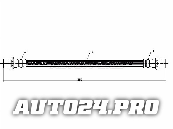 Шланг тормозной передний (Таиланд) TOYOTA LAND CRUISER PRADO 120 02-/150 09-/SURF/FJ CRUISER 02-