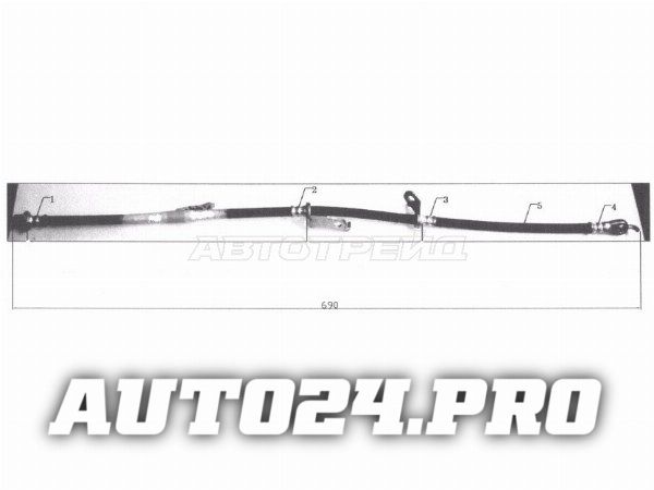 Шланг тормозной передний (Таиланд) TOYOTA AURIS/BLADE/COROLLA/RUMION/MARK X/SCION XB 06- LH