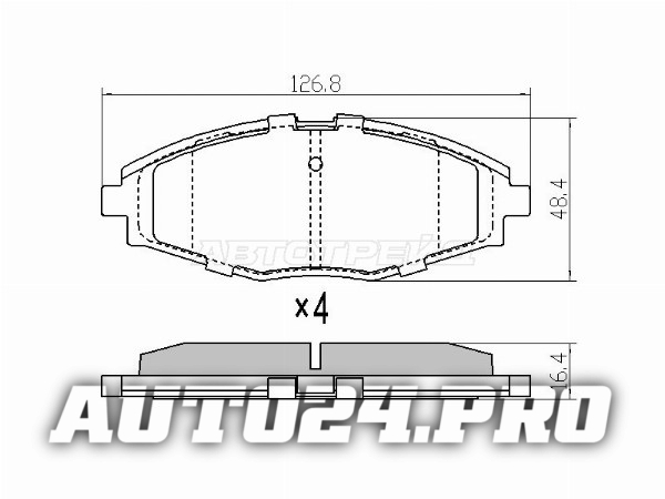 Колодки тормозные перед DAEWOO NEXIA 12-/ZAZ CHANCE 02-/CHEVROLET LANOS 05- ( для диска 236mm)