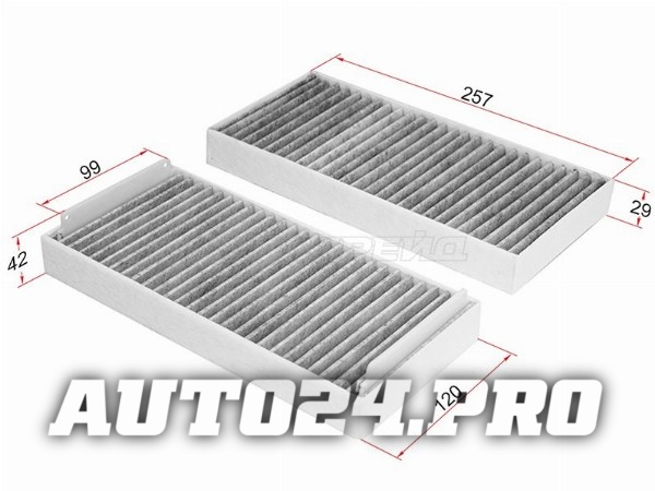 Фильтр салона MERCEDES W210 95-02/W220 98-05/S210 96-03 угольный