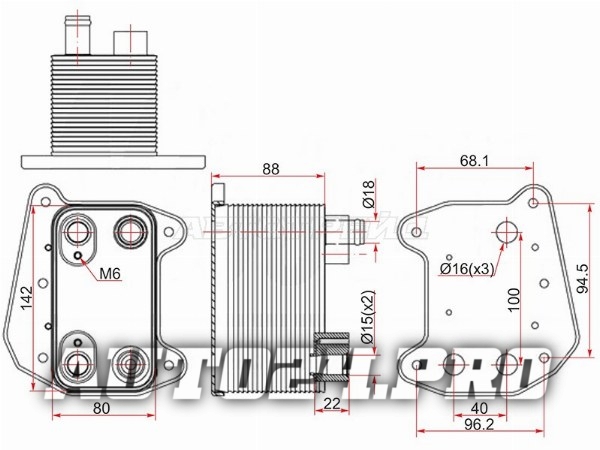 Радиатор масляный MERCEDES SPRINTER 00-06/C-CLASS W203 00-06/E-CLASS W210 98-02