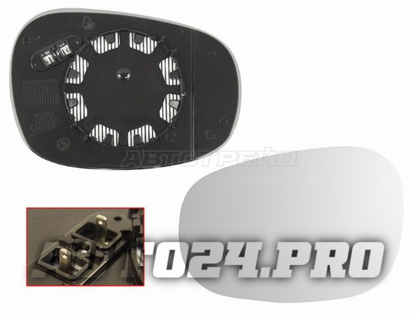 Полотно зеркала BMW E90 08-12 LH асферическое с обогревом