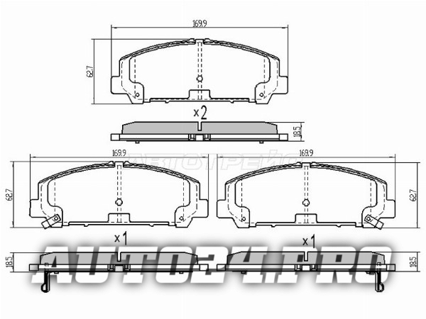 Колодки тормозные перед INFINITI QX56 Z62