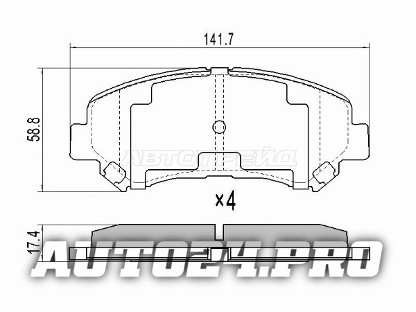 Колодки тормозные перед NISSAN X-Trail 31/QASHQAI 10