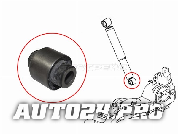 Сайлентблок заднего амортизатора нижний NISSAN X-TRAIL T31 07-13/QASHQAI+2 08-13/RENAULT KALEOS 08-/