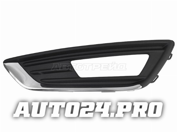 Оправа ПТФ FORD FOCUS III 15-19 LH с хром молдингом