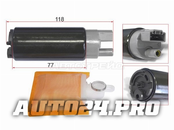 Топливный насос 12V, 3BAR, 130L/H, V=2000-4000  2JZ-GE, 1UZ-FE, 2TZ-FZE