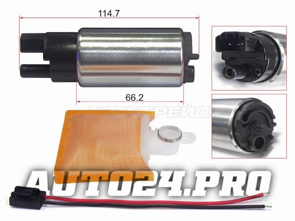 Топливный насос 12V, 3BAR, 90L/H, V=1300-3400 4-5E,4-5AFE,3-4SFE,3SGE,1G#,1JZGE,7K,3Y,2TZF