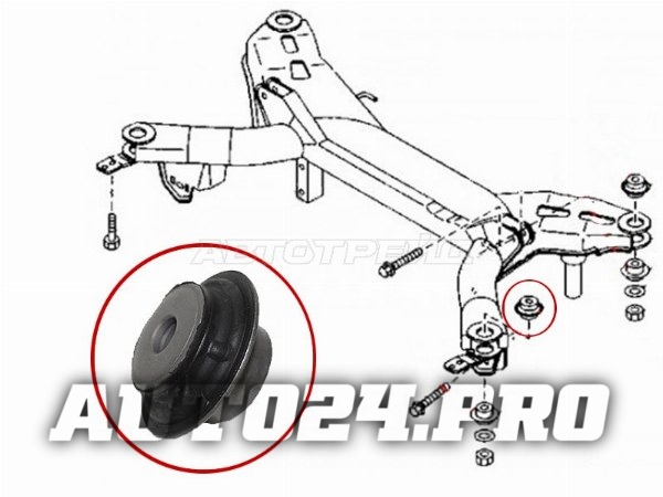 Сайлентблок задней балки MAZDA 6 02-12 RH