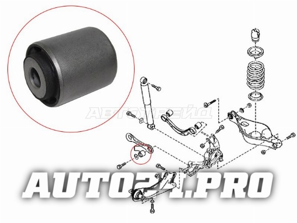 Сайлентблок заднего поперечного рычага MAZDA 6/ATENZA 02-13/Fr Honda LOGO GA3/5 98-02