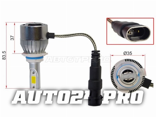 Комплект светодиодных ламп LED HB4(9006) 36W/3800LM