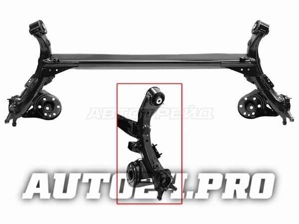 Балка задняя HYUNDAI ACCENT/SOLARIS/KIA RIO 10-17 (под диски)