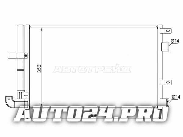 Радиатор кондиционера Jaguar S-type 99-08 / XF 07-16