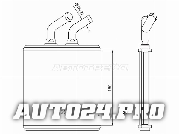 Радиатор отопителя салона KIA RIO 00-05