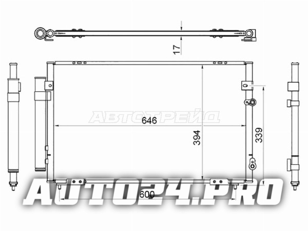 Радиатор кондиционера Lexus GS300 97-04 / GS400 97-99 / GS430 00-04 / Toyota Aristo 97-04