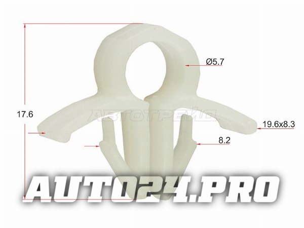 Клипса трубки эл. проводки HONDA/NISSAN (1 шт.)