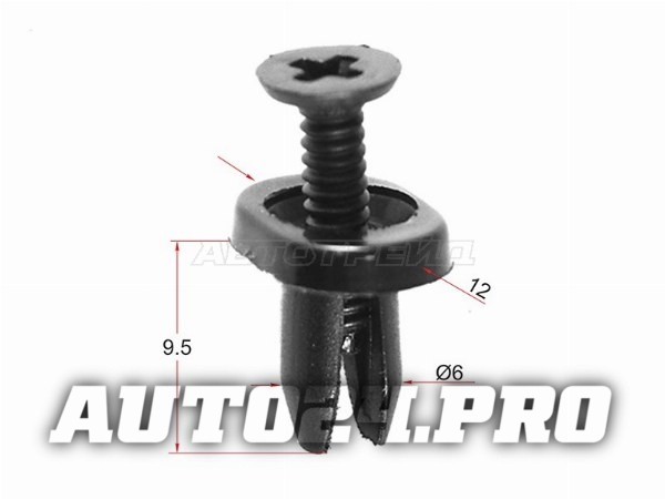 Клипса крепления бампера FORD/MAZDA (1 шт.)