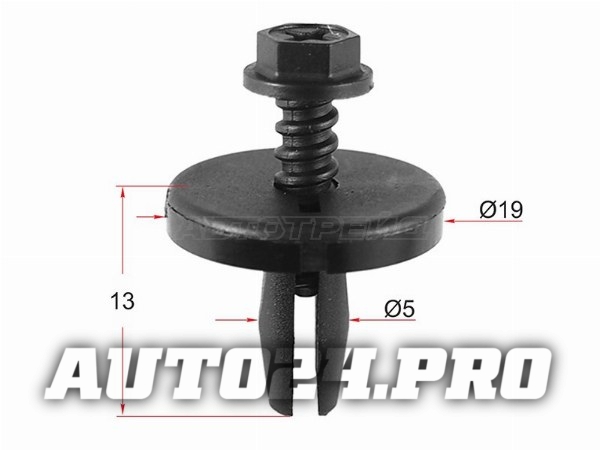 Клипса обшивки капота FORD (1 шт.)